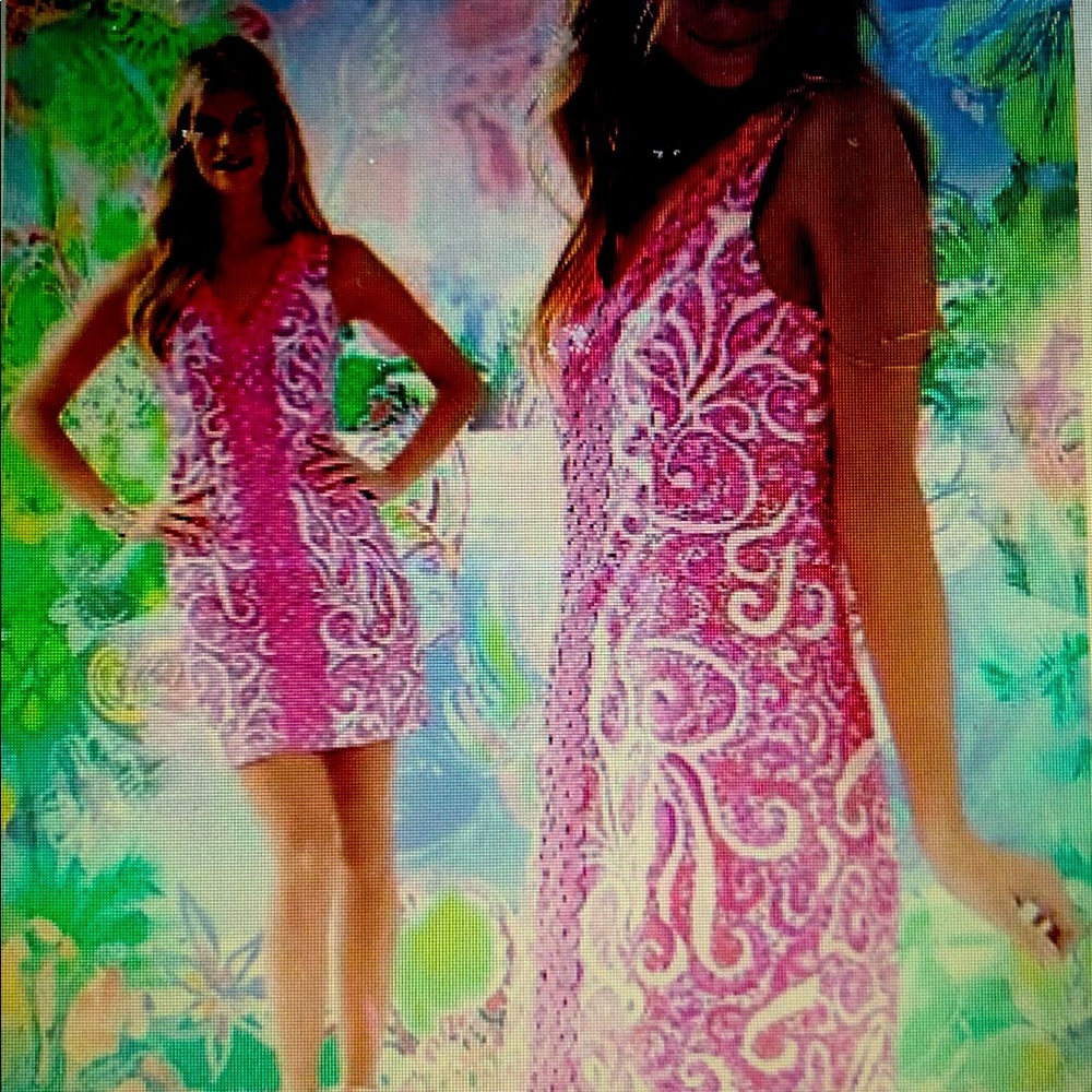 Lilly Pulitzer Ryder Shift Style Dress Pink Pout